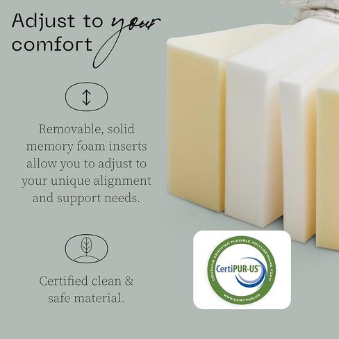 Coop Home Goods Leg Support & Knee Pillow for Side Sleeper, Adjustable Soft Orthopedic Leg Pillow for Sleeping, Pregnancy, Sciatica, Back, Hip and Joint Support with Washable Cover in Kuwait