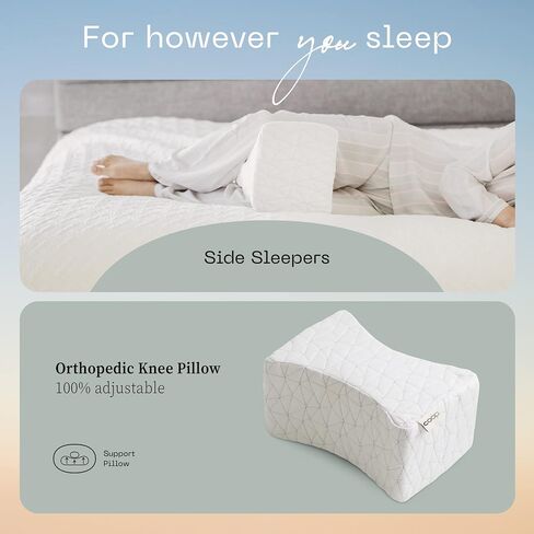 Coop Home Goods Leg Support & Knee Pillow for Side Sleeper, Adjustable Soft Orthopedic Leg Pillow for Sleeping, Pregnancy, Sciatica, Back, Hip and Joint Support with Washable Cover in Kuwait