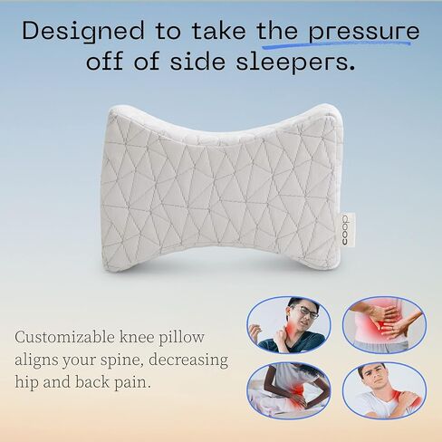Coop Home Goods Leg Support & Knee Pillow for Side Sleeper, Adjustable Soft Orthopedic Leg Pillow for Sleeping, Pregnancy, Sciatica, Back, Hip and Joint Support with Washable Cover in Kuwait