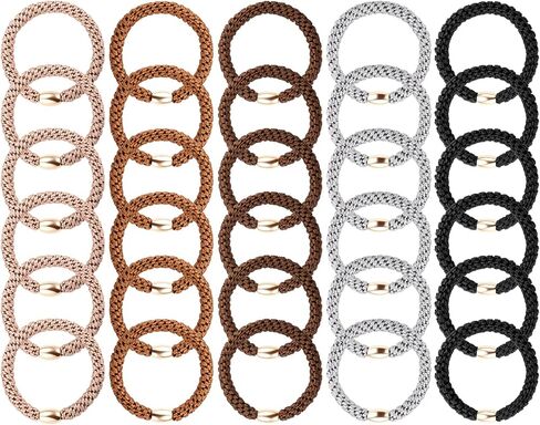 Hair Ties No Damage, 30 Pcs Ponytail Holders Braided Hair Ties for Thick Hair, Elastics Hair Bands for Women Girls in Saudi Arabia