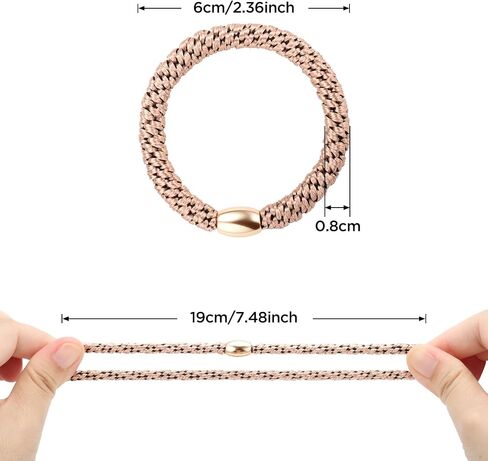 Hair Ties No Damage, 30 Pcs Ponytail Holders Braided Hair Ties for Thick Hair, Elastics Hair Bands for Women Girls in Saudi Arabia