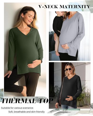 Huukaey 3 Pack Women Farmal Thermal Thermity Sleeve قمصان طويلة الأكمام in Saudi Arabia
