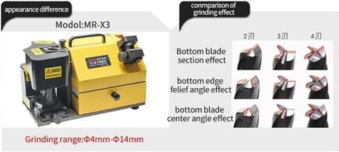 110V MR-X3 Grinding 4-14mm End Mill Cutter Grinder and Portable Cut Off Grinding Machine () () in Saudi Arabia