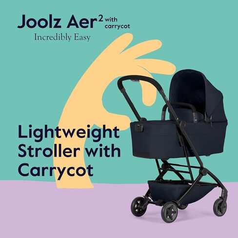 Joolz Aer2 Foldable Cot for Baby Stroller – Ultra-Light Cot with One-Hand Quick Fold - Soft Mattress - Large UPF 50+ Canopy - Perfect Baby Cot Add-on for Your Aer2 (Forest Green) in Kuwait