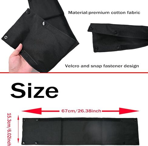 Baby Stroller Armrest Cover, Universal Handlebar Cover, Replacement Baby Stroller Bumper Bar Protective Cover,100% Cotton Hook and Loop Fastener,Black in Saudi Arabia