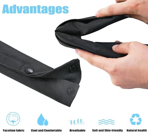 Baby Stroller Armrest Cover, Universal Handlebar Cover, Replacement Baby Stroller Bumper Bar Protective Cover,100% Cotton Hook and Loop Fastener,Black in Saudi Arabia