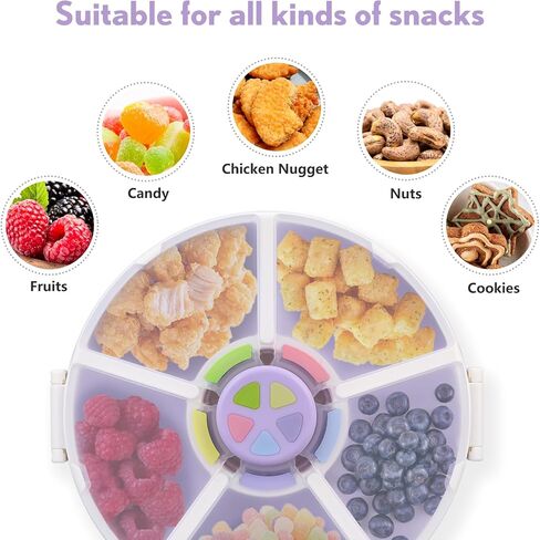 Kids Original Snack Bundle - حاوية للوجبات الخفيفة القابلة لإعادة الاستخدام مع 5 موزع المقصورة والغطاء | BPA و PVC Free | غسالة الصحون آمنة | لا تسرب ، تسرب ، للأطفال الصغار ، المدرسة (Pink-2pack) in Saudi Arabia