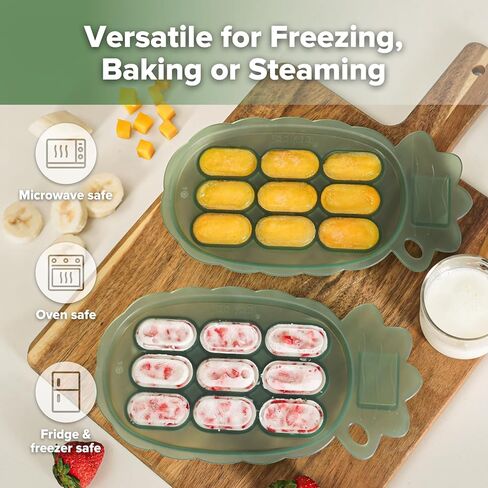 Haakaa silicone nibble tray -breastmilk jounge bopsicle agbor - fruit fo -food teether tray - صانع أغذية الأطفال - صينية مكعبات الثلج - 4 أشهر+ أطفال - BPA مجاني السيليكون - in Kuwait