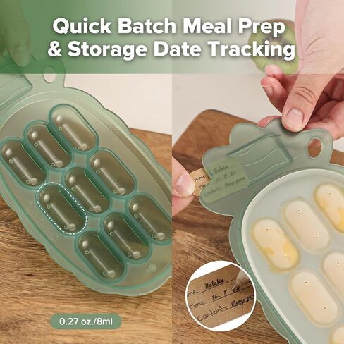Haakaa silicone nibble tray -breastmilk jounge bopsicle agbor - fruit fo -food teether tray - صانع أغذية الأطفال - صينية مكعبات الثلج - 4 أشهر+ أطفال - BPA مجاني السيليكون - in Kuwait