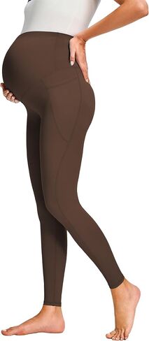 JOYSPELS Smooth Feeling Maternity Leggings Over The Belly with Pockets Workout Pregnancy Pants in Saudi Arabia