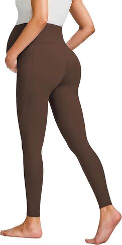 JOYSPELS Smooth Feeling Maternity Leggings Over The Belly with Pockets Workout Pregnancy Pants in Saudi Arabia