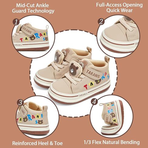 Toddler Shoes Soft Rubber Sole First Walking Shoes Baby Breathable Sneakers in Kuwait