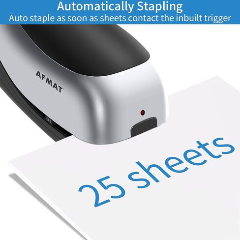 Stapler Electric Stapler for Desk ، سطح مكتب Stapler التلقائي ، Office Staplers Electric ، AC أو Staplers Staplers الاستخدام المكتبي الثقيل ، مع زر تذكير وإصدار RELOD ، سعة 25 ورقة ، أزرق in Saudi Arabia