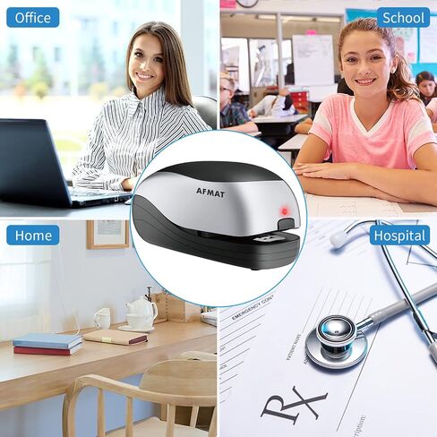 Stapler Electric Stapler for Desk ، سطح مكتب Stapler التلقائي ، Office Staplers Electric ، AC أو Staplers Staplers الاستخدام المكتبي الثقيل ، مع زر تذكير وإصدار RELOD ، سعة 25 ورقة ، أزرق in Saudi Arabia