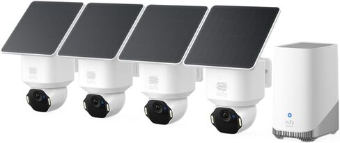 eufy SoloCam E42, 4K Security Camera Wireless Outdoor, Solar Powered, AI Motion Tracking, Strobe Light, Pan & Tilt, Facial Recognition, Up to 16 TB, Smart Home Compatible in Kuwait