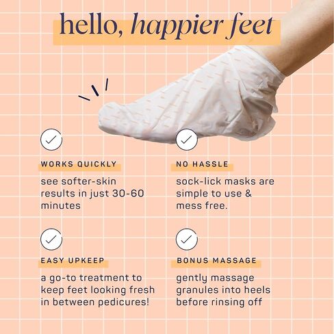 SpaLife Intensive Repair Soothing Foot Masks Enriched with Cica, Peppermint Oil, and Vitamin E (8 PACK) in Saudi Arabia