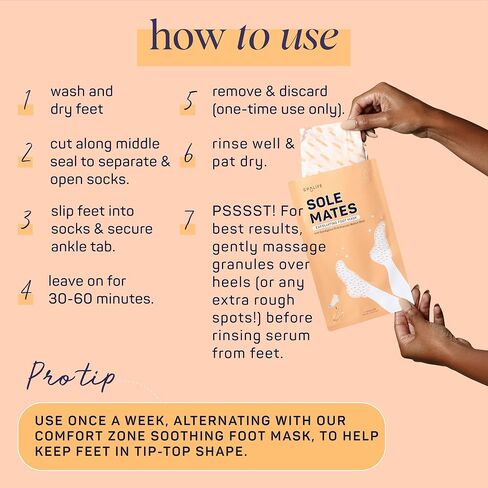 SpaLife Intensive Repair Soothing Foot Masks Enriched with Cica, Peppermint Oil, and Vitamin E (8 PACK) in Saudi Arabia