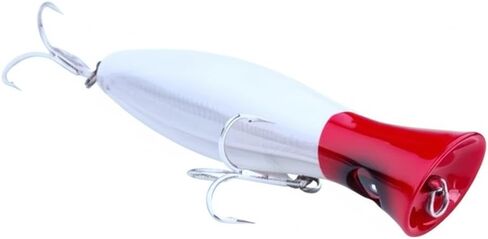 Large Top Water Popper 4.75 in/1.5 oz Lure Artificial Seal Lure 3D Eyes Hard Popper with Hooks and Ring for Saltwater Offshore, Surf Fishing, Bass, Bluefish, Giant Jack in Kuwait