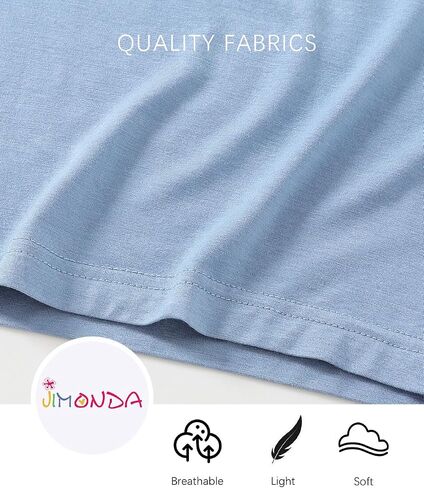 Jimonda Baby Boys Girls Pajama Sets Kid Soft Sleepwear Rayon From Bamboo Sleepwear Short Sleeve 4-Piece Cool Jammies 18M-12Y in Kuwait