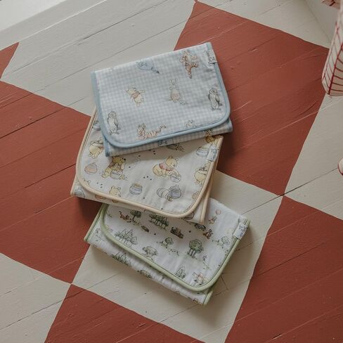 Copper Pearl Baby Burp Cloth Large 21''x10'' Size Premium Absorbent Triple Layer 3-Pack Gift Set Hundred Acre Wood in Kuwait