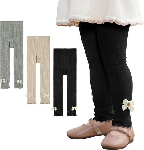 Zando Bows Toddler Girl Girl Leggings لباس ضيق لا ينسى للبنات سروال فتاة 3 باك in Saudi Arabia