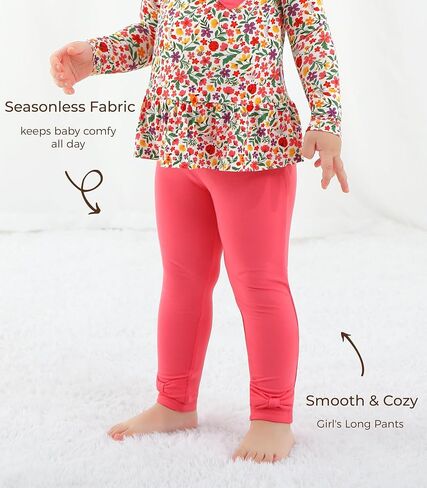 Toddler Girl Flare Pants Long Pants Viscose from Bamboo Bell Bottom Pants Kid Leggings Lounge Playwear 2-5T in Saudi Arabia