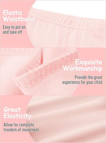 Resinta Toddler and Baby Girls Leggings Pants Full Length Cotton Basic Leggings Multipack Stretchy Soft Tights Pants in Saudi Arabia
