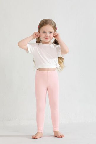 Resinta Toddler and Baby Girls Leggings Pants Full Length Cotton Basic Leggings Multipack Stretchy Soft Tights Pants in Saudi Arabia