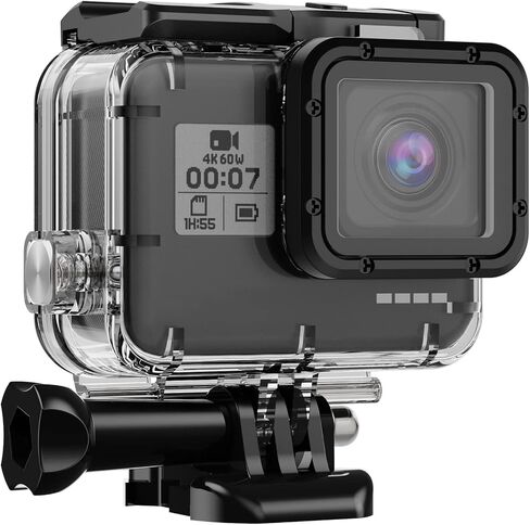 HONGDAK Waterproof Housing Case for GoPro Hero11 Black Mini,169ft/60M Diving Protective Housing Shell for Hero 11 Mini Underwater Dive Case with Mount Thumbscrew & 12PCS Anti-Fog Insert (Black) in Saudi Arabia