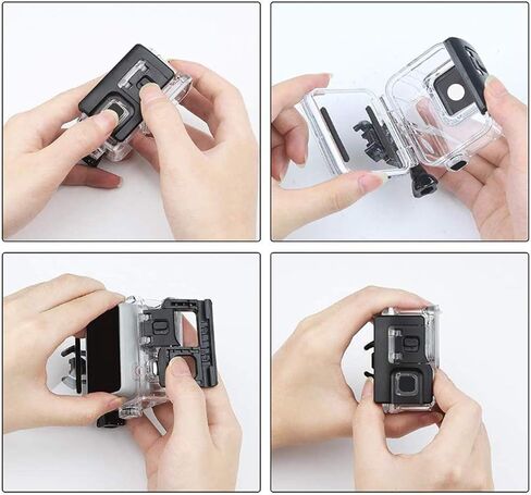 HONGDAK Waterproof Housing Case for GoPro Hero11 Black Mini,169ft/60M Diving Protective Housing Shell for Hero 11 Mini Underwater Dive Case with Mount Thumbscrew & 12PCS Anti-Fog Insert (Black) in Saudi Arabia