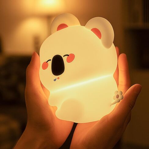 Koala Night Light للحضانة - 3 ألوان متغيرة مصباح ليلي قابلاً للطفل ، والتحكم في اللمسات القابلة لإعادة الشحن مع مؤقت ، وأضواء ليلية ناعمة للرضاعة الطبيعية للأطفال ، والرضع ، والأطفال الصغار in Kuwait