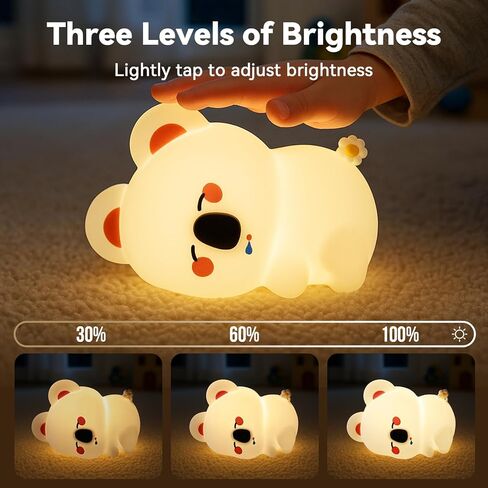 Koala Night Light للحضانة - 3 ألوان متغيرة مصباح ليلي قابلاً للطفل ، والتحكم في اللمسات القابلة لإعادة الشحن مع مؤقت ، وأضواء ليلية ناعمة للرضاعة الطبيعية للأطفال ، والرضع ، والأطفال الصغار in Kuwait