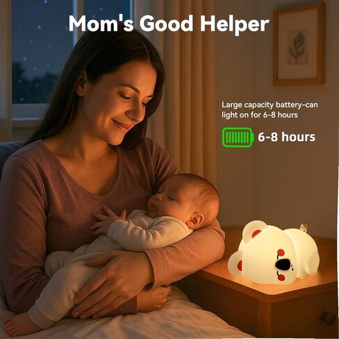 Koala Night Light للحضانة - 3 ألوان متغيرة مصباح ليلي قابلاً للطفل ، والتحكم في اللمسات القابلة لإعادة الشحن مع مؤقت ، وأضواء ليلية ناعمة للرضاعة الطبيعية للأطفال ، والرضع ، والأطفال الصغار in Kuwait