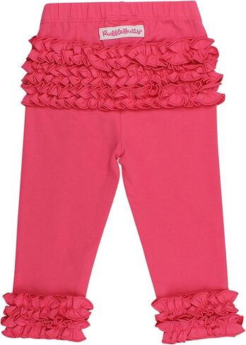 RuffleButts® Baby/Toddler Girls Soft Knit Ankle Length Ruffle Leggings in Kuwait