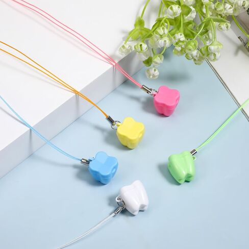 30 PCS Tooth Necklaces for Lost Teeth for Kids, Tooth Boxes for Lost Teeth for Kids, Milk Teeth Storage Cases for Children in Kuwait