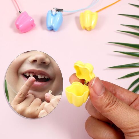 30 PCS Tooth Necklaces for Lost Teeth for Kids, Tooth Boxes for Lost Teeth for Kids, Milk Teeth Storage Cases for Children in Kuwait