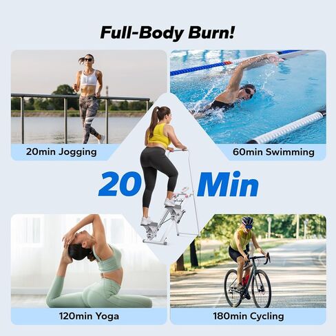 MERACH Stair Stepper for Home Gym Exercise, New Version Vertical Climber Machine for Full-Body Workout, Compact Folding Cardio Exercise Climber with Extended Step Range, Adjustable Handlebar & Pedals in Kuwait