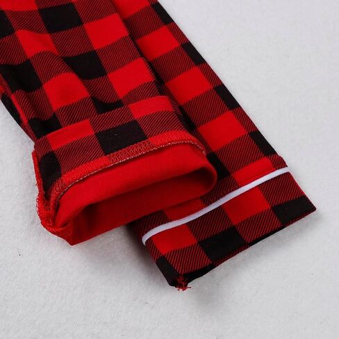 2PCS Kids Boys Girls Cotton Pajamas مجموعة ، Toddler Solid Snug Fit Fit Sleepwear Tops Long Sleeve + Pants مرنة in Kuwait
