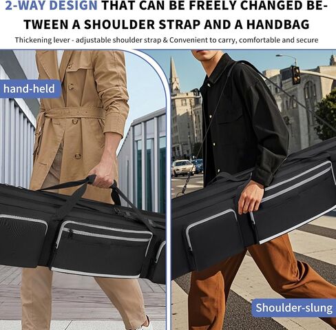 Tripod Carrying Case, 50.8" Heavy Duty Tripod Bag with Padded Divider | Light Stand Bag Dual Zipper Photo Studio Equipment Large Carrying Bag for Tripod, Monopods, Mic Stand, Tent Pole, Boom Stands in Saudi Arabia
