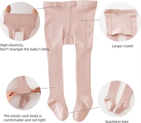 Baby Tights Cable Knit Tights Toddlers Leggings Seamless Stockings Pantyhose Infants 3 Pack in Saudi Arabia