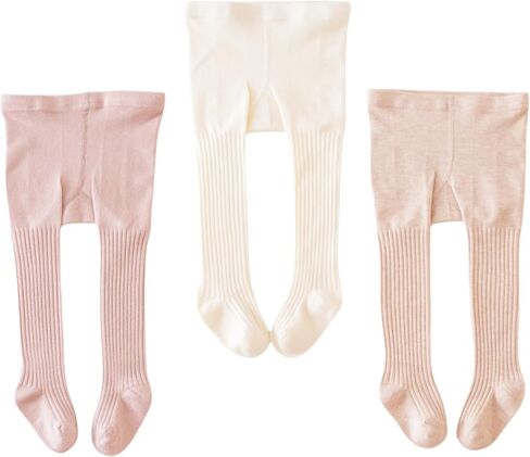 Baby Tights Cable Knit Tights Toddlers Leggings Seamless Stockings Pantyhose Infants 3 Pack in Saudi Arabia