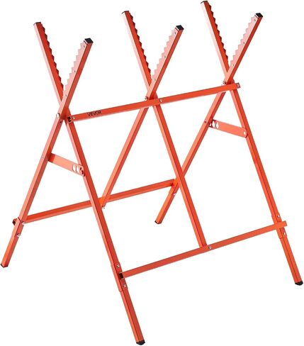 VEVOR Saw Horses, 2 Pack Folding Work Horses, 260 lbs Load Capacity Sawhorse with Heavy Duty Legs, Adjustable Height Saw Horse with Non-Slip Foot Pads, for Woodworking, Carpenters & Contractors in Saudi Arabia