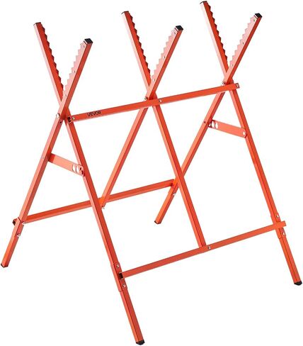 VEVOR Saw Horses, 2 Pack Folding Work Horses, 260 lbs Load Capacity Sawhorse with Heavy Duty Legs, Adjustable Height Saw Horse with Non-Slip Foot Pads, for Woodworking, Carpenters & Contractors in Saudi Arabia
