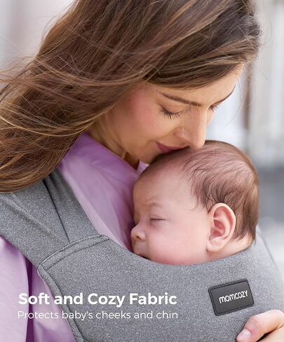 Momcozy Portable Baby Carrier-مضغوط وخفيف الوزن ، قابل للتعديل للسفر ، والطي ، و GO ، حقيبة الفخذ تخزين مريحة ، وأشرطة كتف عريضة ، ونسيج ناعم للبشرة ، للأطفال من 12 إلى 35 رطلاً (رمادي) in Saudi Arabia
