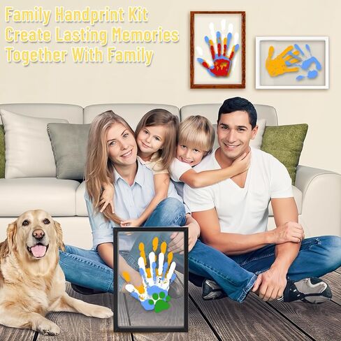 مجموعة Handprint Family - DIY Baby Handprint وإطار تذكار البصمة للأطفال حديثي الولادة والأطفال الصغار ، 6 ألوان in Saudi Arabia