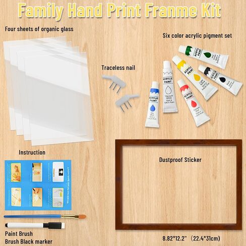 مجموعة Handprint Family - DIY Baby Handprint وإطار تذكار البصمة للأطفال حديثي الولادة والأطفال الصغار ، 6 ألوان in Saudi Arabia