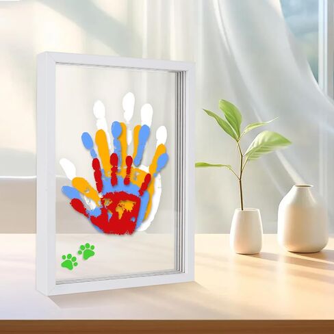 مجموعة Handprint Family - DIY Baby Handprint وإطار تذكار البصمة للأطفال حديثي الولادة والأطفال الصغار ، 6 ألوان in Saudi Arabia