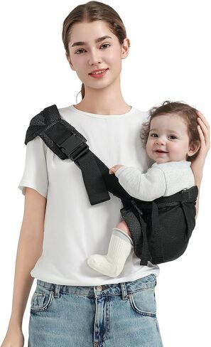 MISSWISDOM Toddler Sling Carrier, Adjustable Baby Carrier Sling 8-40 lbs, Lightweight Toddler Carrier Baby Sling Carrier, Toddler Hip Carriers One Size Fits All, Black in Saudi Arabia