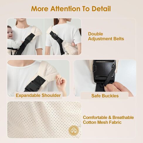 MISSWISDOM Toddler Sling Carrier, Adjustable Baby Carrier Sling 8-40 lbs, Lightweight Toddler Carrier Baby Sling Carrier, Toddler Hip Carriers One Size Fits All, Black in Saudi Arabia