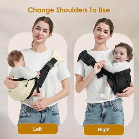 MISSWISDOM Toddler Sling Carrier, Adjustable Baby Carrier Sling 8-40 lbs, Lightweight Toddler Carrier Baby Sling Carrier, Toddler Hip Carriers One Size Fits All, Black in Saudi Arabia